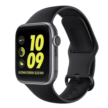 Watchband apple skatīties 5 joslām 44mm mīksta silikona sport rokas siksna correa par iwatch series 5 4 40mm 38mm 42mm aproce band