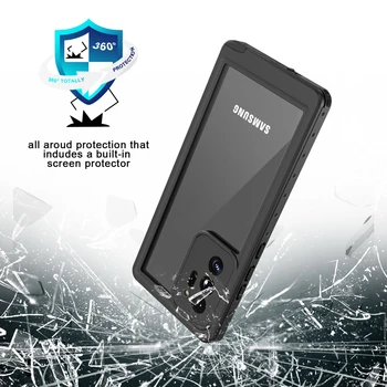 Waterproof Case for Samsung Galaxy Note20 S20 Ultra S10 S8 S9 Plus 9. pielikums 8. pielikums Triecienizturīgs Āra Sporta Peldēt Vāks Samsung