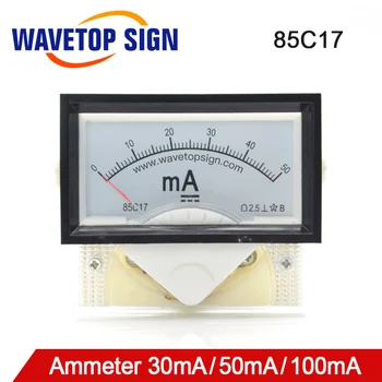 WaveTopSign 30mA 50mA Ammeter 85C17 DC 0-50mA Analog Amp mēraparātu Panelī Pašreizējo CO2 Lāzera Gravēšanas Griešanas Mašīna