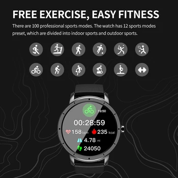 Wearpai Jaunākās HW21 Smart Skatīties Sporta Metāla Sirds ritma Miega Monitors IP68 Ūdensnecaurlaidīga Smartwatch iOS Android Pasaules Versija