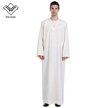 Wechery Musulmaņu Caftan Kaftan Vīriešiem Islāma Apģērba Jubba Plus Lieluma garām Piedurknēm Liela Izmēra Lūgšanu Apģērbti