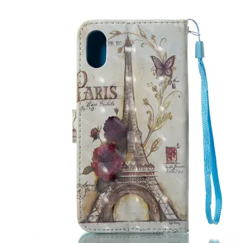 Wekays Vāciņš Iphone X Cute Karikatūra Parīzē Tower Ādas Fundas Gadījumā ar Apple Iphone 5 5s SE 6 6s Plus 7 8 Plus attiecas uz Gadījumiem