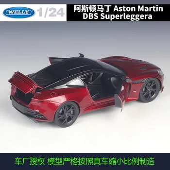 WELLY 1:24 Aston Martin DBS sakausējuma auto modelis Diecasts & Rotaļu Transportlīdzekļiem, Vāc dāvanas, kas Nav tālvadības tips transporta rotaļlietas