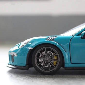 WELLY 1:24 Karstā pārdošanas Porsche 911GT3 RS zilo sporta auto simulācijas sakausējuma auto modelis amatniecības apdare kolekcija rotaļu instrumenti, dāvanu