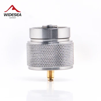 Widesea 1 lb. propāna mazu gāzes tvertne ievadi EN417 Lindal Valve Produkcijas āra kempings plīts Pārvērst cilindru SNG filtra adapteri