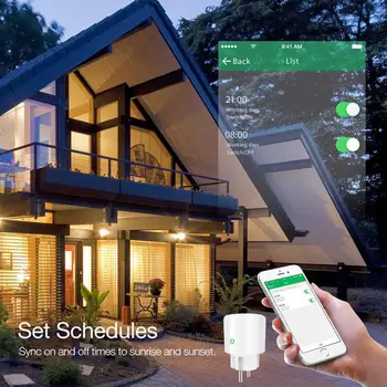WiFi Bezvadu Smart Plug ES Standarta Adapteri 16A Remote Balss Kontroles Izeju Taimeris Kontaktligzda, Alexa, Google Home Smart Home