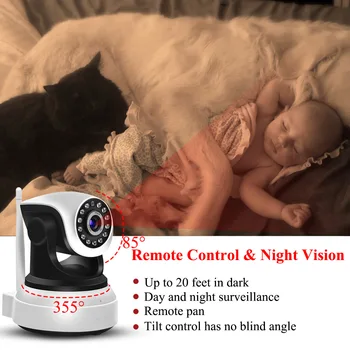 WiFi IP Kameras 1080P HD Iekštelpu Bezvadu Kameras Kustības Noteikšana/two-Way Audio/Vecākais/Pet/Baby Monitor Android/iOS APP Camhi