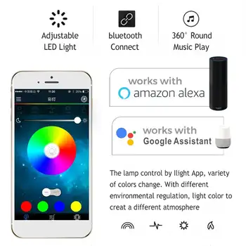 Wifi Led Griestu Gaismas Guļamistaba dzīvo jamo istabu Remote App Kontrole ar bluetooth Skaļrunis, apgaismojuma regulēšanu, RGB Mūzikas Griestu Gaismas