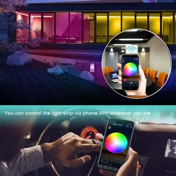 WiFi LED Lentes RGB Gaismas 2835/5050 Ūdensizturīgs Felixable Lentes Ar Alexa, Google Āra Mūzika un Balss Sinhronizācija Puses Karaoke