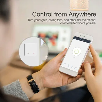 WiFi Smart Gaismas Slēdzi, Mehānisku Sienas Slēdzi WiFi Balss Kontroles darbu ar Alexa Echo Google Home 1/2/3-Banda varas Tuya
