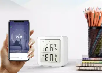 WIFI Temperatūras Sensors Digitālais LCD Iekštelpu Mājas Istabas Termometru, Higrometru, Temperatūras un Mitruma AK, Smart Tālvadības pults