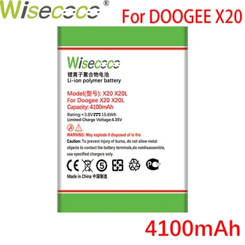 WISECOCO 4100mAh BAT17582580 Akumulatoru DOOGEE X20 X20L Smart Tālrunis Augstas Kvalitātes Akumulatora+Izsekošanas Numuru