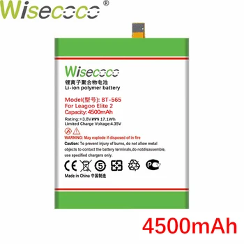 Wisecoco BT-565 4500mAh JAUNU Akumulatoru Leagoo KIICAA Samaisa T5 T5C Augstas kvalitātes Tālrunis +Izsekošanas Numuru