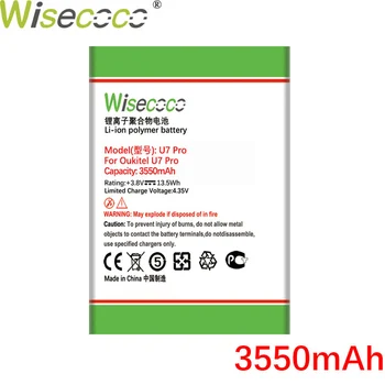 Wisecoco U7Pro 3550mAh Akumulatoru Oukitel U7 Pro Tālruni noliktavā Jaunāko Ražošanas Augstas Kvalitātes Akumulatoru ar Izsekošanas skaits