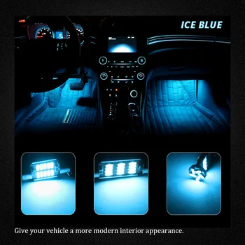 Wolflamp 11Pcs Super Spilgti Balta LED Interjera Auto Lukturi 2007. gada līdz 2012. gadam Lexus ES350 Karti Gaismas Bagāžnieka Lampiņa numura zīme Spuldzes