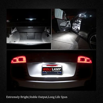 Wolflamp 11Pcs Super Spilgti Balta LED Interjera Auto Lukturi 2007. gada līdz 2012. gadam Lexus ES350 Karti Gaismas Bagāžnieka Lampiņa numura zīme Spuldzes