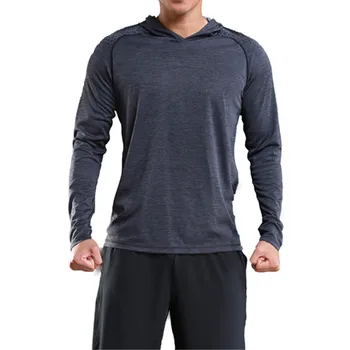WOSAWE Vīriešu SPORTA Krekli pelēkā vārna Fitnesa sporta Krekls Ātri sauss Vīriešu Apģērbu Ilgtermiņa piedurknēm Mācību T-Krekls, Sporta Darbojas Krekli
