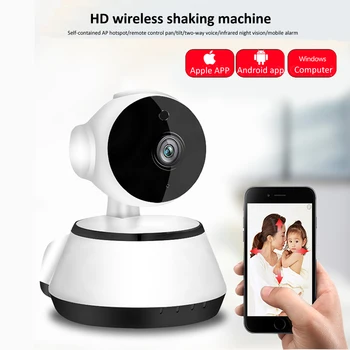 Wsdcam 720P IP Kameras Wireless Home Security, IP Kameras, Novērošanas Kameras Wifi Nakts Redzamības CCTV Kameras Baby Monitor Mini Cam