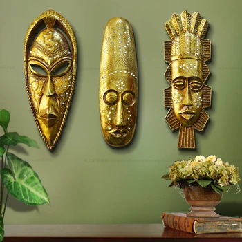 WSHYUFEI Mājas Piederumi Retro Sveķu Eksotisko Āfrikas Maskas Portreti Mūsdienu Ieguves Skulptūru Sveķu Personas