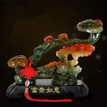 WSHYUFEI Ķīnas sveķu apdares Auspicious Ruyi Rotājumi Radošo Mājas Biroja Galda Dekorēšana Amatniecības Laimīgs dāvanas