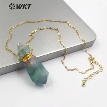 WT-N1174 dubultā stīpām zelta Kaklarota ar neregulāru formu, dabīgā akmens smaržu pudeles Kaklarota sievietes dzimšanas dienu, Rotaslietas, dāvanu