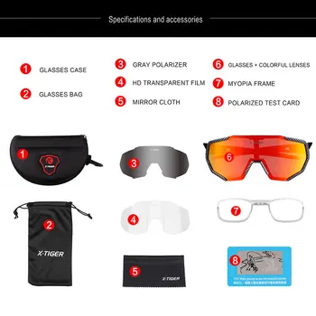 X-TIGER Polarizētās Velo Brilles UV400 Riteņbraukšanas Sportu Darbojas Zvejas Saulesbrilles MTB Velosipēds Sacīkšu Photochromic Velosipēdu Brilles