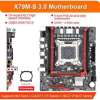 X79 X79M-S placa bāzes LGA2011 Mini-ATX kombinācijas E5 2689 CPU 4 asv dolāriem x 8GB = 32GB DDR3 1600 de memoria ECC REC SATA3.0 MATX