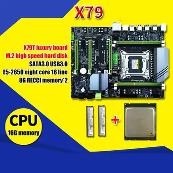 X79T DDR3 PC Galddatoriem Mātesplati LGA 2011 PROCESORU Dators 4 Kanālu Spēļu Atbalsta M. 2 E5-2680V2 i7 procesoru, SATA 3.0 USB 3.0 Intel B75