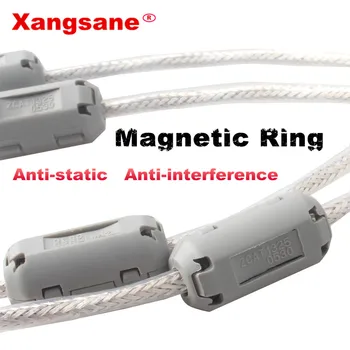 Xangsane drudzis HiFi PTFE šifrēta sudraba pārklājumu aizsargātas 2RCA-2RCA plug sudraba pārklājumu signālu līnija, vīriešu, vīriešu signāla līnijas