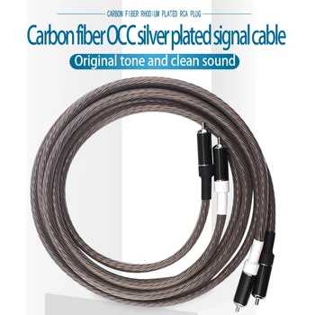 Xangsane pāris oglekļa šķiedras Odin OCC hifi sudraba pārklājumu audio signāla kabelis, audio savienotāja kabelis runātājs signāla kabelis