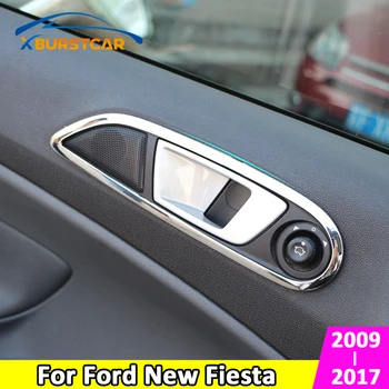 Xburstcar Auto ABS un Hroma salona Apdare, Durvju Puses-pieķeršanos dekoratīvais Gredzens Uzlīme par Jaunu Ford Fiesta 2009 - 2017. Gadam Piederumi