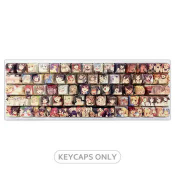 XDA Profilu PBT 108key Ahegao Keycap Sublimācijas Japāņu Anime Keycap Cherry Gateron Kailh Slēdzi, Mehānisku Tastatūru