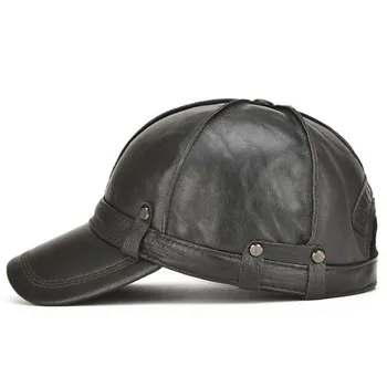 XdanqinX 2020. gadam Jauniem Vīriešiem ir īsts Ādas Cepure Pātagot Beisbola Cepurītes Snapback Cepures, Vīriešu Siltā Āda Klp Regulējams Izmērs Zīmola Klp