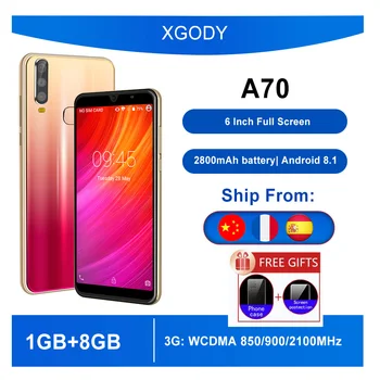 XGODY A70 telefona 3G Viedtālrunis Android 8.1 6