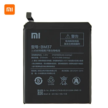 Xiao mi Oriģinālā BM37 3800mAh Akumulatoru Xiaomi Mi 5S Plus MI5S Plus BM37 Augstas Kvalitātes Tālruņa Baterijas Nomaiņa