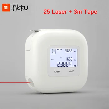 Xiaomi AKKU 2 in 1 Digitālā Lāzera Pasākums Laser Ranging Lentes ar LCD Displejs Mērīšanas Lenti Laser Rangefinder Mērīšanas Rīki Mi