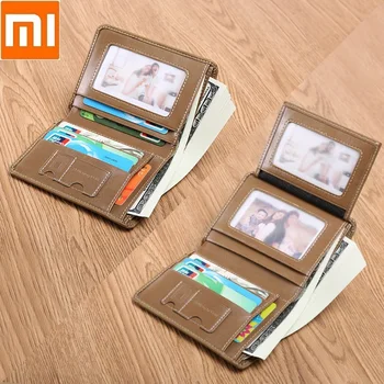 Xiaomi Modes gadījuma vīrieši Nelielu Naudas Maki Maki Vintage pātagot Multi-card vīriešu maks, Kartes iepakojums Monēta Maku