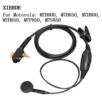XIERDE Par Motorola 1Pin Mic un Austiņas MTP850 MTH850 Radio-pie auss liekamā daļa MTH800 MTP850 MTS850 MTH600 Austiņu