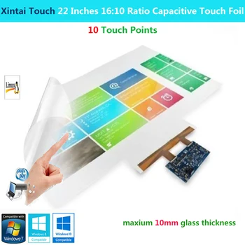 Xintai Touch 22 Collu 16:10 Attiecību 10 Saskares Punktiem, Interaktīvas Capacitive Multi Touch Folija Filmu Plug & Play