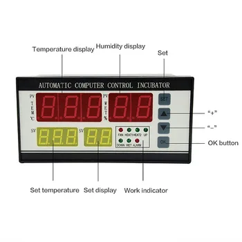 Xm-18 Olu Inkubators Kontrolieris Termostats Hygrostat Pilnībā Automātiska Kontrole Daudzfunkciju Olu Inkubators Kontroles Sistēma