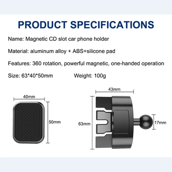 XMXCZKJ Mobilo Magnētisko CD Slots Viedtālrunis Stāvēt iPhone XS X Max Magnēts Atbalsta Šūnu Auto