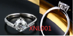 XNA016 925 sterling sudraba gredzens 1ct Klasiskā stila Dimanta rotaslietas Moissanite gredzenu, Kāzu svinības, Jubileju Gredzenu Sievietēm