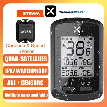 XOSS G+ GPS Velosipēdu, Datoru Bluetooth ANT+ Velo Spidometrs Ūdensnecaurlaidīgs Velo Odometrs ar Ritms Sensors Bryton IGPSPORT