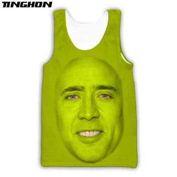 XS-7XL Modes Vīriešu t-krekls Nicolas Cage šreks Smieklīgi 3D Iespiesti Unisex T Krekls streetwear Gadījuma vasaras t krekli