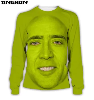 XS-7XL Modes Vīriešu t-krekls Nicolas Cage šreks Smieklīgi 3D Iespiesti Unisex T Krekls streetwear Gadījuma vasaras t krekli