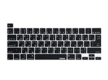 XSKN arābu valodā/angļu Melna Silikona Tastatūra Segums Ādas 2019 Jauns MacBook Pro ar 16 collu Touch Bar A2141 ASV un ES Versija