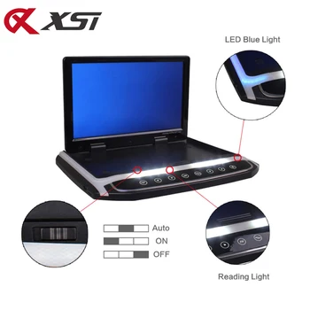 XST 17.3 Collu Auto Jumta Stiprinājums Monitoram Uzsist uz Leju TFT LCD Atskaņotājs Ar 1080P HD Video USB FM HDMI, SD Touch Pogu, Griestu MP5 Atskaņotāju