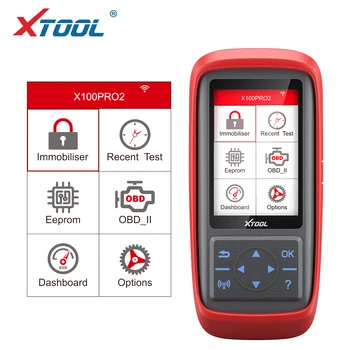 XTOOL 2019 X100 PRO2 Auto atslēgu programmētājs OBD2 Skeneris automašīnu diagnostikas odometra korekcijas kodu lasītājs EEPROM adapteris Bezmaksas Atjauninājumu