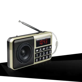 Y-928 Portatīvo FM Radio Uztvērēja LED Displejs, USB Diska TF Kartes MP3 Mūzikas Atskaņotājs, Skaļrunis Ar Lādējamu Akumulatoru