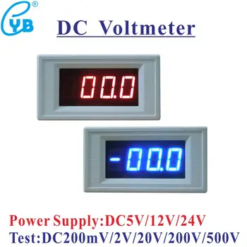 YB5135A DC 200mV 2V 20V 200V 500V Voltmetrs DC Sprieguma Mērītājs Pasākums Pozitīvs Negatīvs Spriegums DC Voltmetre Volt Monitors Testeris